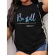 thumbnail image 1 of Camiseta de Moda para Mujer Talla Grande con Estampado de Letras, Lavable a Máquina, 1 of 6