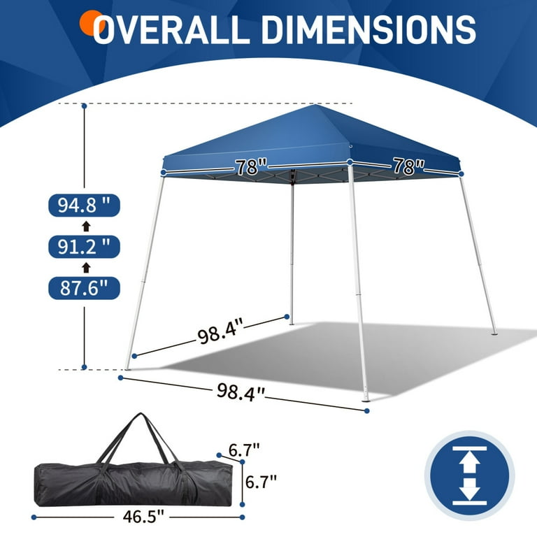 popo 10'x20' Pop Up Party Tent Gazebo Wedding Canopy with 6