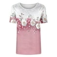 thumbnail image 4 of T Shirts for Women Women's Casual and Fashionable Printed T-Shirt with Round Neck and Short Sleeved, 4 of 4