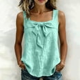 thumbnail image 2 of Msgweeeg Tank Summer Sleeveless Solid Color Boho Tops Square Neck Regular Fit Streetwear Hawaii Blouse, 2 of 8