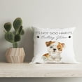 thumbnail image 2 of It''s Not Dog Hair It''s Bulldog Glitter Decorative Pillowcase Throw Pillow Cover, Funny Bulldog Dog Quote for Sofa Bed Room Home Couch Decor 18 x 18 Inch Pillow Case, 2 of 3