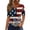 03-Navy, variant on SwiftWear Women American Flag Graphic V Neck T shirts 4th of July Short Sleeve Button-Down Patriotic Tee Casual Tops Summer Outfits