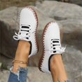 thumbnail image 5 of Willtoo Women’s Lace Up Flat Oxford Shoes, Round Toe Soft Faux Leather Casual Walking Shoes, Flexible Non‑Slip Low‑Profile Comfort Dress Sneakers, 5 of 6