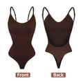 thumbnail image 1 of Gaine Justaucorps Décolleté en V Profond Gaine Corporelle Dos Nu Décolleté en U String Gaines Entraîneur de Taille Femmes Bretelle Transparente Rembourré Rehausseur Corset, 1 of 5