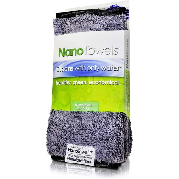 Life Miracle Nano Eco Fabric Cleaning Cloths Towels, 4 Pack