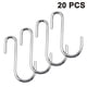 thumbnail image 1 of Paquete de 20 ganchos en forma de S para trabajo pesado, soporte para ollas, ganchos para colgar, ganchos en forma de S para utensilios de cocina, ollas, utensilios, bolsas de ropa, toallas, plantas WD.WDQZL Hogar, 1 of 2