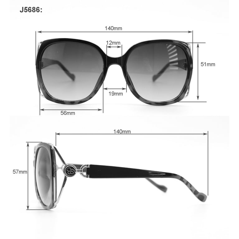 Jessica Simpson Women's J5686 Oversized UVA and UVB Protective Square Fashion Sunglasses, 56mm Jessica Simpson Women's J5686 Oversized UVA and UVB Protective Square Fashion Sunglasses, 56mm