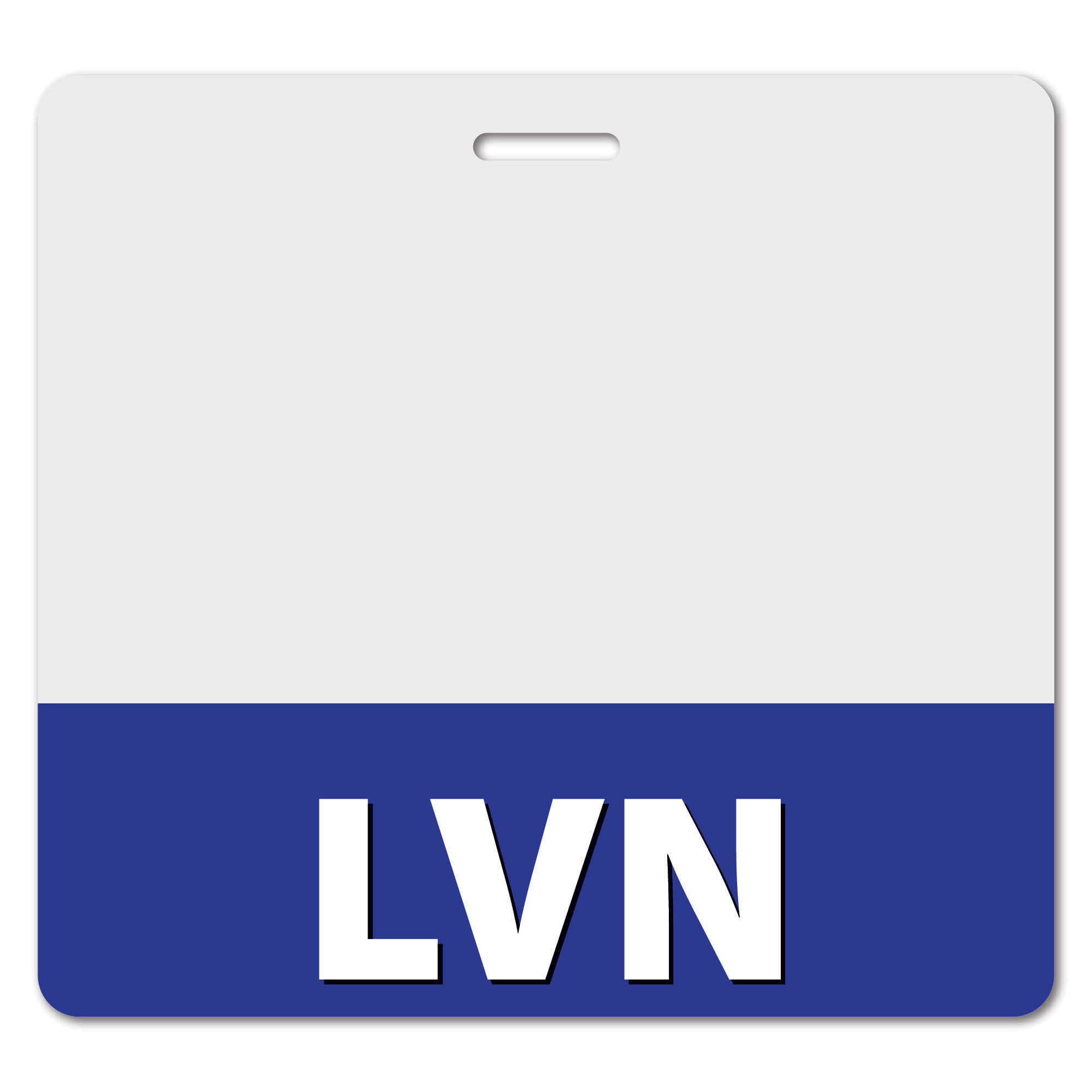 LVN Heavy Duty Horizontal Light Purple (1 Pack) - Spill & Tear Proof Cards  - 2 Sided USA Printed Quick Role Identifier ID Tag Backer by BadgeZoo