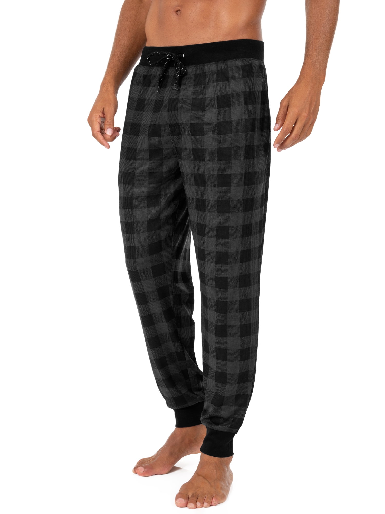 fruit of the loom men's knit waffle jogger lounge pant