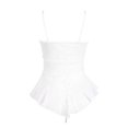 thumbnail image 4 of Gibobby Lencería mujer erótica Lencería de dos piezas para mujer, sexy con encaje floral, escote en V profundo, brasier inalámbrico y tanga exótico(Blanco, XXG), 4 of 5