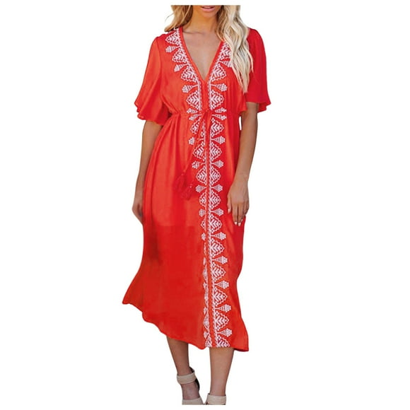 TJAZFJPA Long Sleeve Maxi Dresses for Women Femmes Surdimensionné Bohomian Kimono Vêtements De Nuit Biniki Couverture Ups Sarong Paréo White Dresses for Women Wedding Prom Dresses