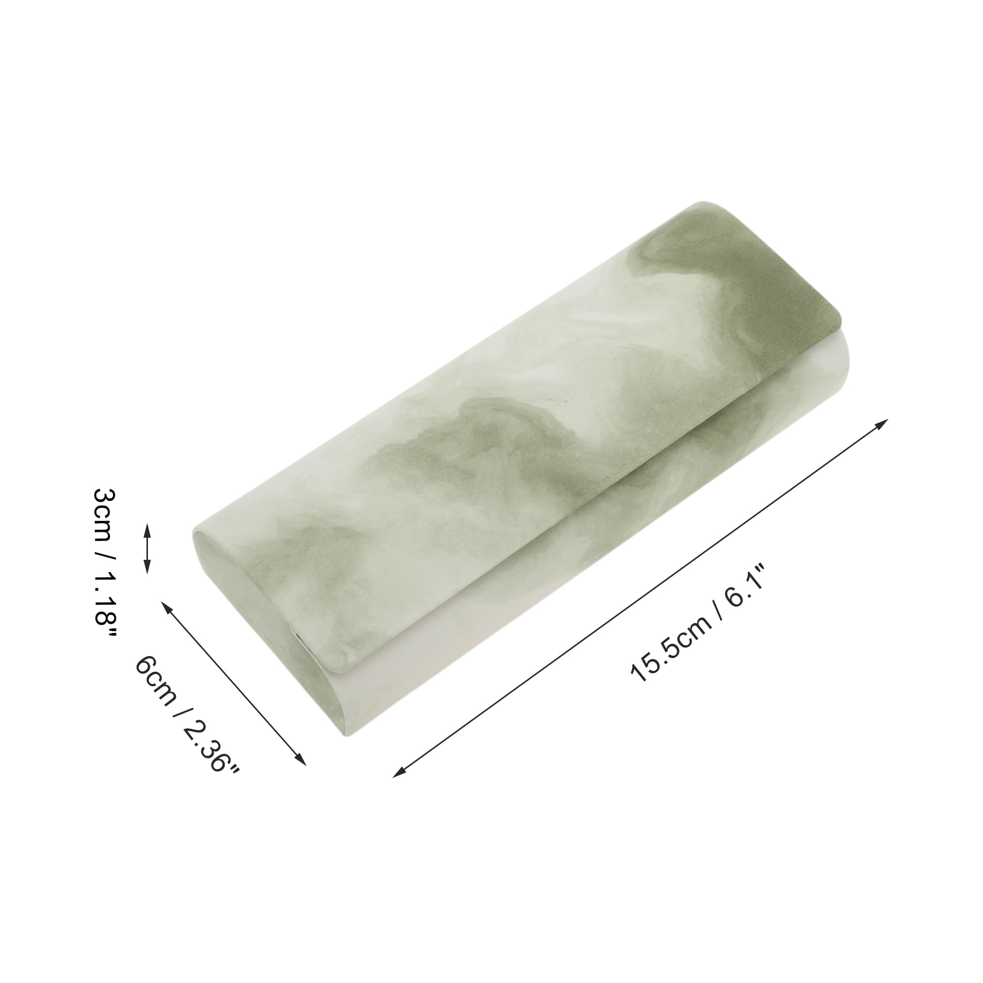 Unique Bargains Magnetic Tie-Dye Eyeglasses Case Durable Eyeglasses Storage Army Green