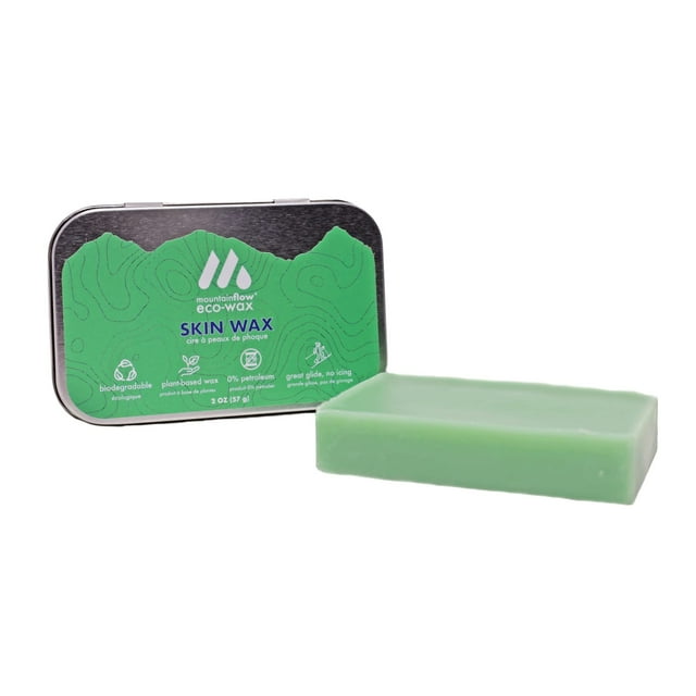 mountainFLOW eco-Wax Skin Wax (Rub-On), Plant-Based + Biodegradable, Prevents Icing, Great Glide (1-Pack)