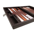 thumbnail image 3 of Silverman & Co. 13-inch Premium Backgammon Set - Travel Size - Dark Brown, 3 of 12