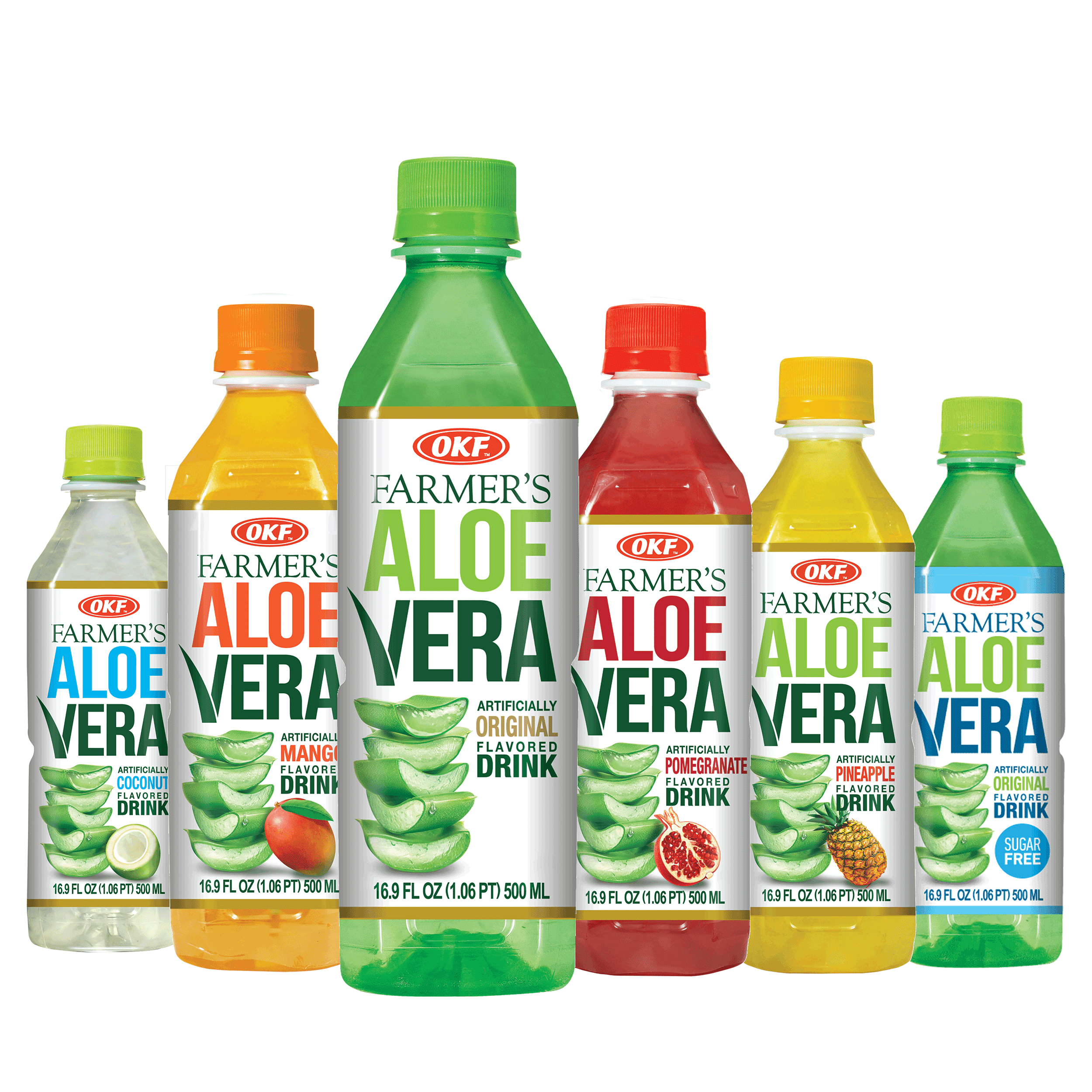 OKF Farmers Aloe Drink Variety Pack Original, Mango, Pineapple