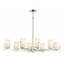 -Eight Light Chandelier-28 inches Wide By 13.5 inches High-Satin Nickel Finish Bailey Street Home 93-Bel-3360716