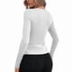 thumbnail image 4 of Camiseta de Larga Ajustada con Escote en V Profundo y Fruncido para Mujer L, 4 of 5