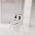 thumbnail image 5 of Natural Emerald Ring, Rough Emerald Gemstone Ring, AAA May Birthstone, CROSS Band, 925 Sterling Silver, Womens Ring, Christmas, Thanksgiving, Handmade, Statement Jewelry, Rough Gemstone Jewelry, 5 of 5