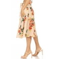 thumbnail image 2 of Women's Vintage Casual A-Line Printed High Waist Bow Tie Belted Knee-Length Midi Skirt, 2 of 6