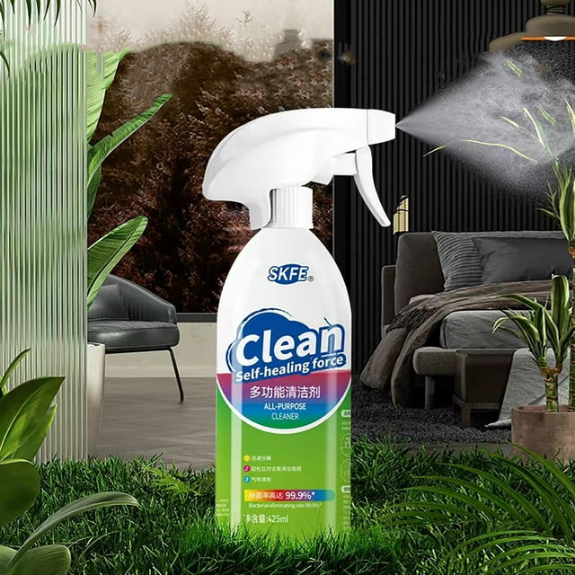 Spray limpiador multiusos | Agente de limpieza multisuperficie para cocina, baño, refrigerador, congelador | Elimina las manchas de grasa y los olores | Espuma de larga duración | 425 ml de solución