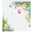 thumbnail image 3 of Ambesonne New Year Shower Curtain, Colorful Baubles Theme, 69"Wx84"L, Multicolor, 3 of 3