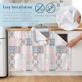 thumbnail image 5 of Patchwork Cabinet Curtains for Kitchen 32"W x 55"L, Rustic Pink Rose Bouquets Bow Ties Gingham Stripes Pantry Curtain Skirt Magic Tape Short Curtains Decor Privacy Panel for Utility Closet Bathroom, 5 of 9