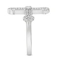 thumbnail image 2 of ARAIYA FINE JEWELRY 10K White Gold Diamond&nbsp;Cross Band Ring (1/3 cttw, I-J Color, I2-I3 Clarity), Size 7.5, 2 of 5