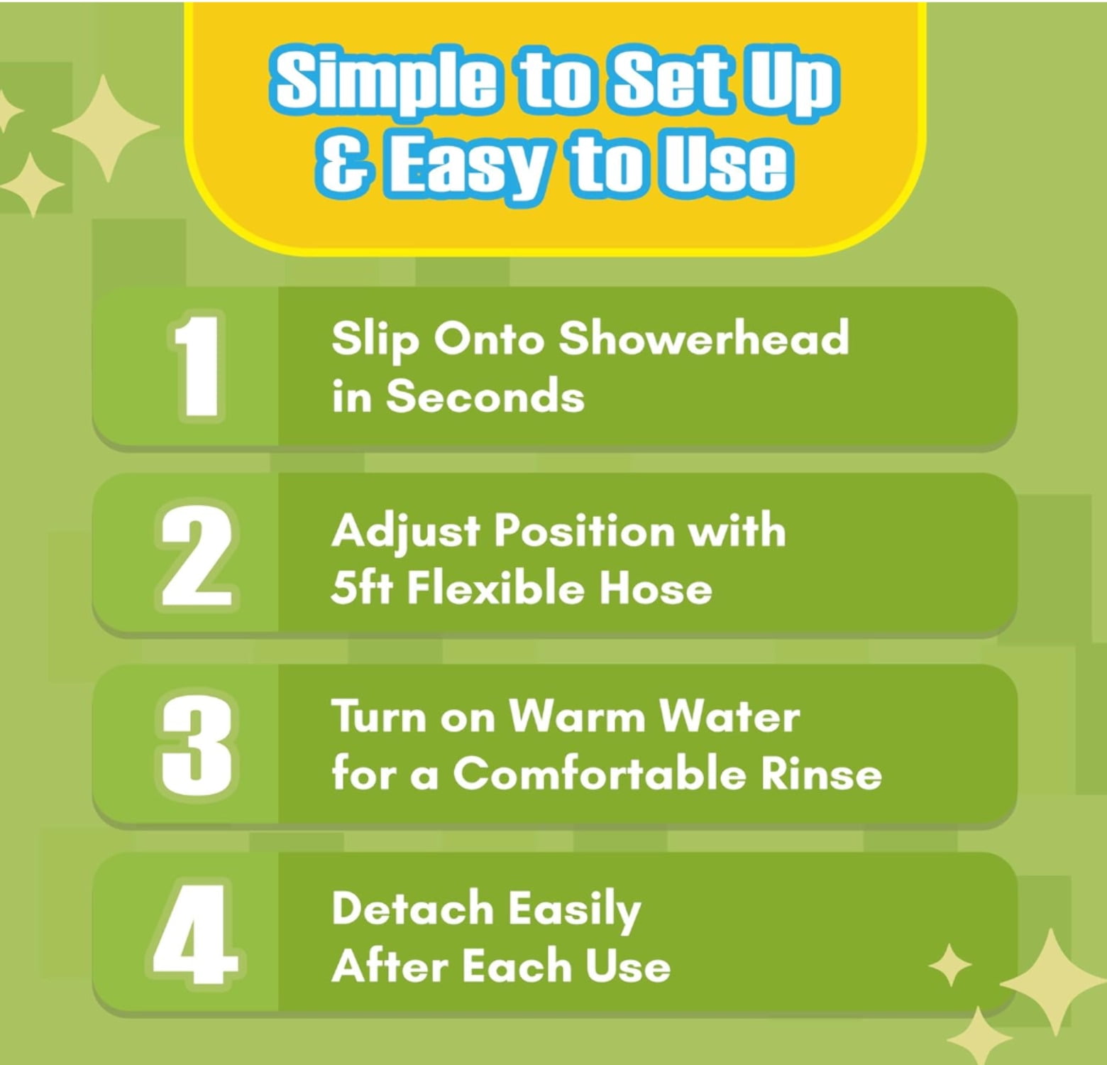 Rinseroo Portable Bidet Hose – Slip-On Shower Attachment for Postpartum, Post-Surgery, Warm Water Hygiene. Handheld Sprayer for Travel, Men, Women, RV. Peri Bottle Alternative, 5ft Hose, 5" Stretch
