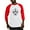 Red/White, variant on CafePress - Triangle Black And White Coat Of Arms Baseball Jersey - Cotton Baseball Jersey, 3/4 Raglan Sleeve Shirt
