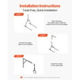 thumbnail image 5 of KFFKFF Bed Mobility Trapeze Bar, Elevatable Bed Aid with Dual Wheels, 350LBS Load Limit Sturdy Pull Over Bar with Ground Support for Seniors, Physically Challenged, Bedbound Individuals, 5 of 9