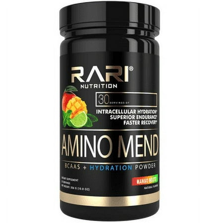 Rari Nutrition Amino Mend All Natural Amino Acid + Hydration Powder - Mango Mojito - 30 Servings