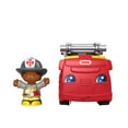 thumbnail image 5 of Fisher-Price Little People To the Rescue Fire Truck & Firefighter Figure for Toddlers, 5 of 6