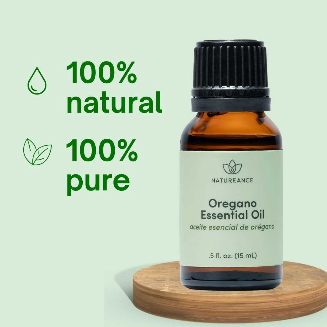 Natureance Oregano Essential Oil (0.5 oz) - 100% Pure and Natural, Therapeutic Grade Essential Oil