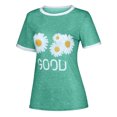 thumbnail image 2 of Vedolay Trendy Tops For Women Womens Tops Short Sleeve Summer T-Shirts Curved Hem Casual Fashion Shirts,Green L, 2 of 5