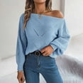thumbnail image 2 of Women'S Sweaters, Off Shoulder Sweaters for Women, Long Sleeve Knit Pullover Top, Spring Fashion 2025 for Going Out and Casual, 2 of 7