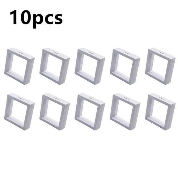 10Pcs 3D Floating Display Case Stands Holder Storage Shelves For Necklace Bracelet Ring Coin Pin Gift Jewelry Display Box