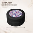thumbnail image 2 of Yiaed Skull rainbow color space Print Travel Jewelry Case Bridesmaid Gift Boxes Jewelry Travel Organizer Small Round Jewelry Box Mini Storage-Black, 2 of 7