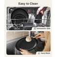 thumbnail image 4 of 32 Piece Plates and Bowls Sets of 8, Unbreakable Wheat Straw Dinnerware Sets, Plastic Dish Set for Camping, Dishwasher Microwave Safe, Outdoor Kitchen and Apartment Dinning Essentials, Black, 4 of 12