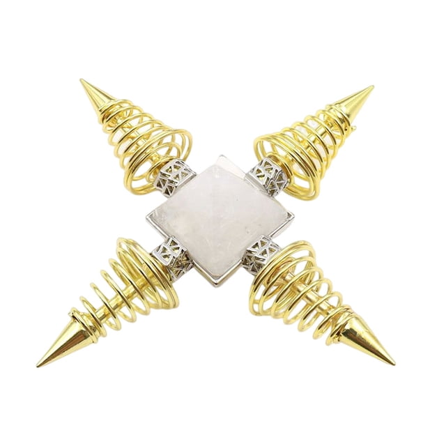Inteprter Colgante masculino primavera cono energía joyería piedra encanto collar hacer boda decoración accesorio Decoración del hogar Cristal blanco Inteprter HA077147-03