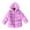 Purple, variant on Lkhaha Girls Jacket Solid Color Warm Hooded Fashion Size 2-3 Years