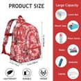 thumbnail image 6 of Red Tie Dye Pattern Backpack for School,Schoolbag with Adjustable Shoulder Straps & Padded Back,13.4"x11"x4.7", 6 of 6