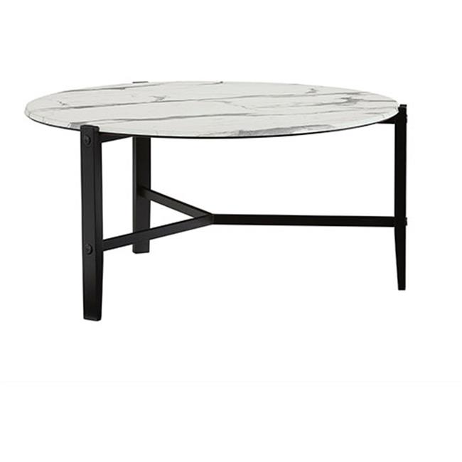 Progressive Furniture T256-01 Living Room Cocktail Table, Black & Chantilly White