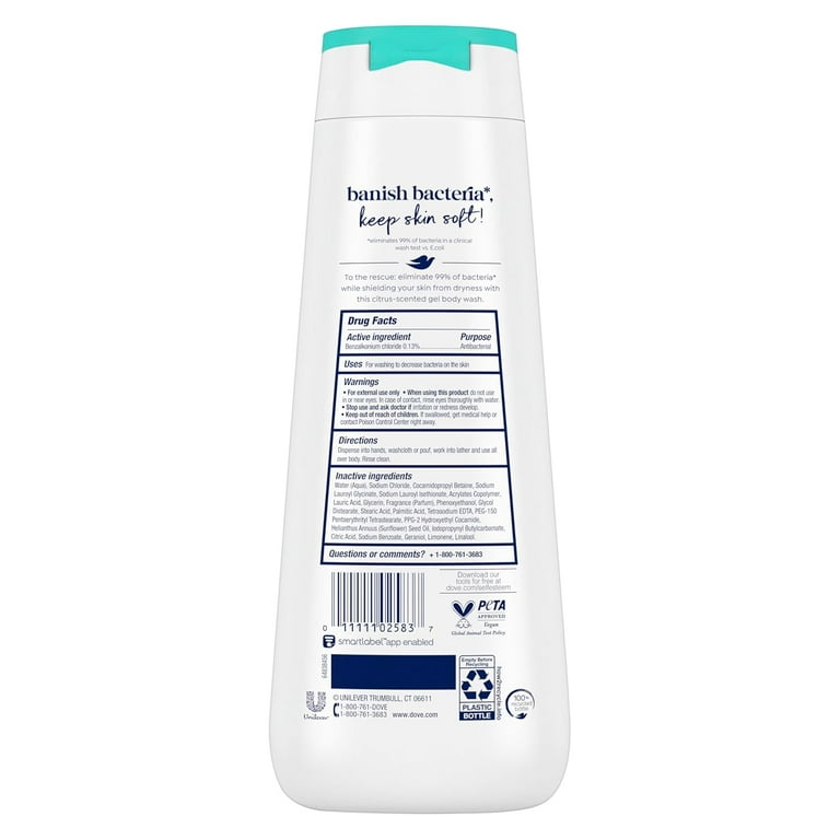 Dove Antibacterial Body Wash, 20 Fl. Oz. photo 3