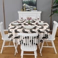 thumbnail image 2 of Cute Dachshund Round Tablecloth 60"x60",Wrinkle Wipeable Table Cloth for Kitchen Dining Room Picnic Patio Party, 2 of 6