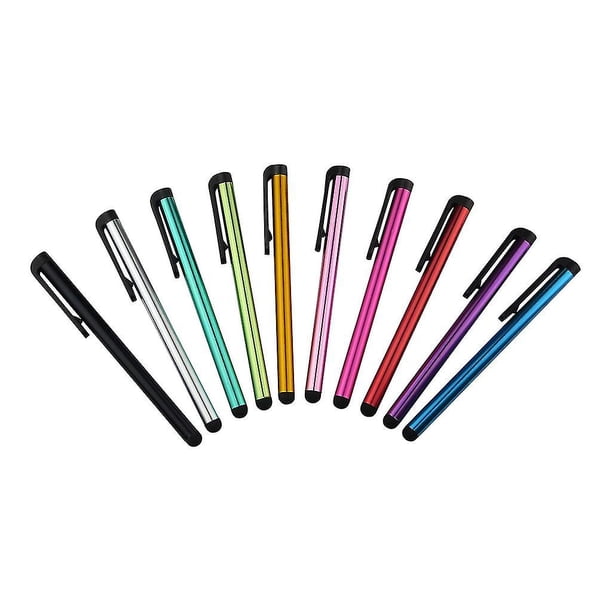 Lápiz táctil con lápiz óptico en color metálico, paquete de 10