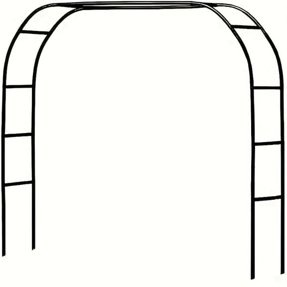Black Metal Garden Arch Trellis - Adjustable Freestanding for Climbing , Wedding & Event Decor, 2 Sizes, Sturdy Outdoor Structure (1 Pack)