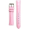 Genuine Leather Padded Croco Watchband, Pink
