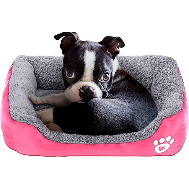 Cama para perros Powerking (rosa), colchoneta impermeable para mascotas y almohadilla para dormir para gatos, gatitos, perros pequeños y cachorros, suave y lavable.