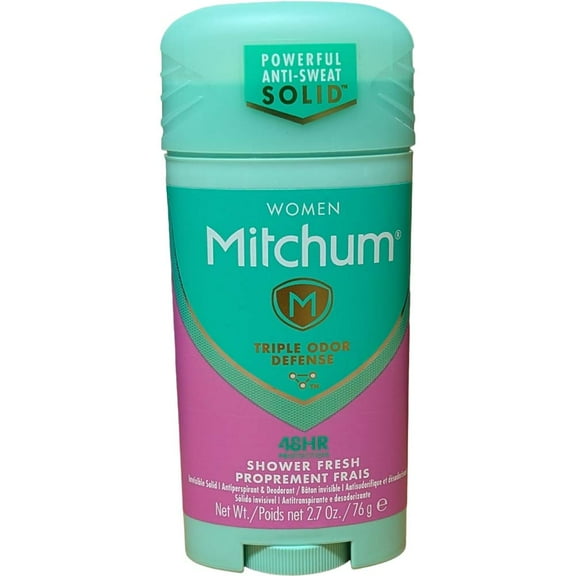 Mitchum Women Triple Odor Defense Solid Antiperspirant and Deodorant Shower Fresh 2.7oz / 76g