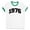 White/Kelly Green, variant on 1976 College Style Ringer Tee Shirt Unisex Large White/Black